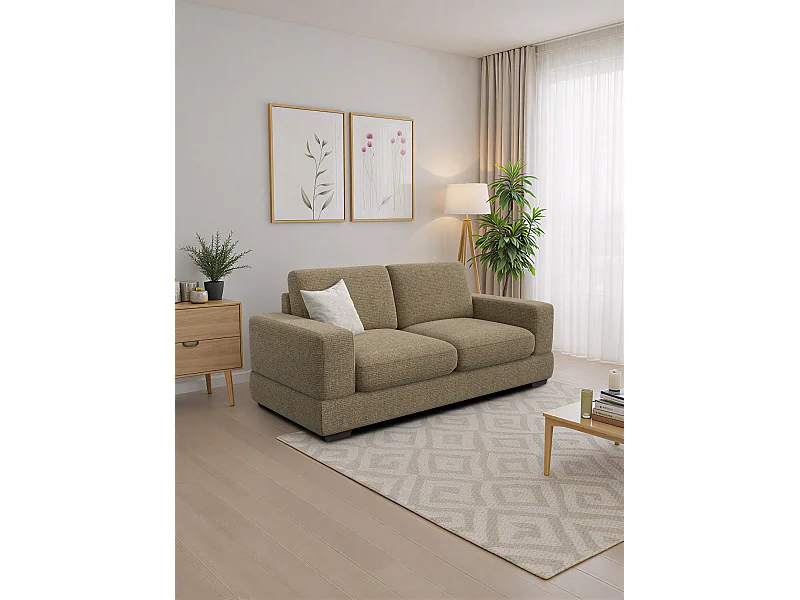 Canapé 3 places OTTO, tissu taupe