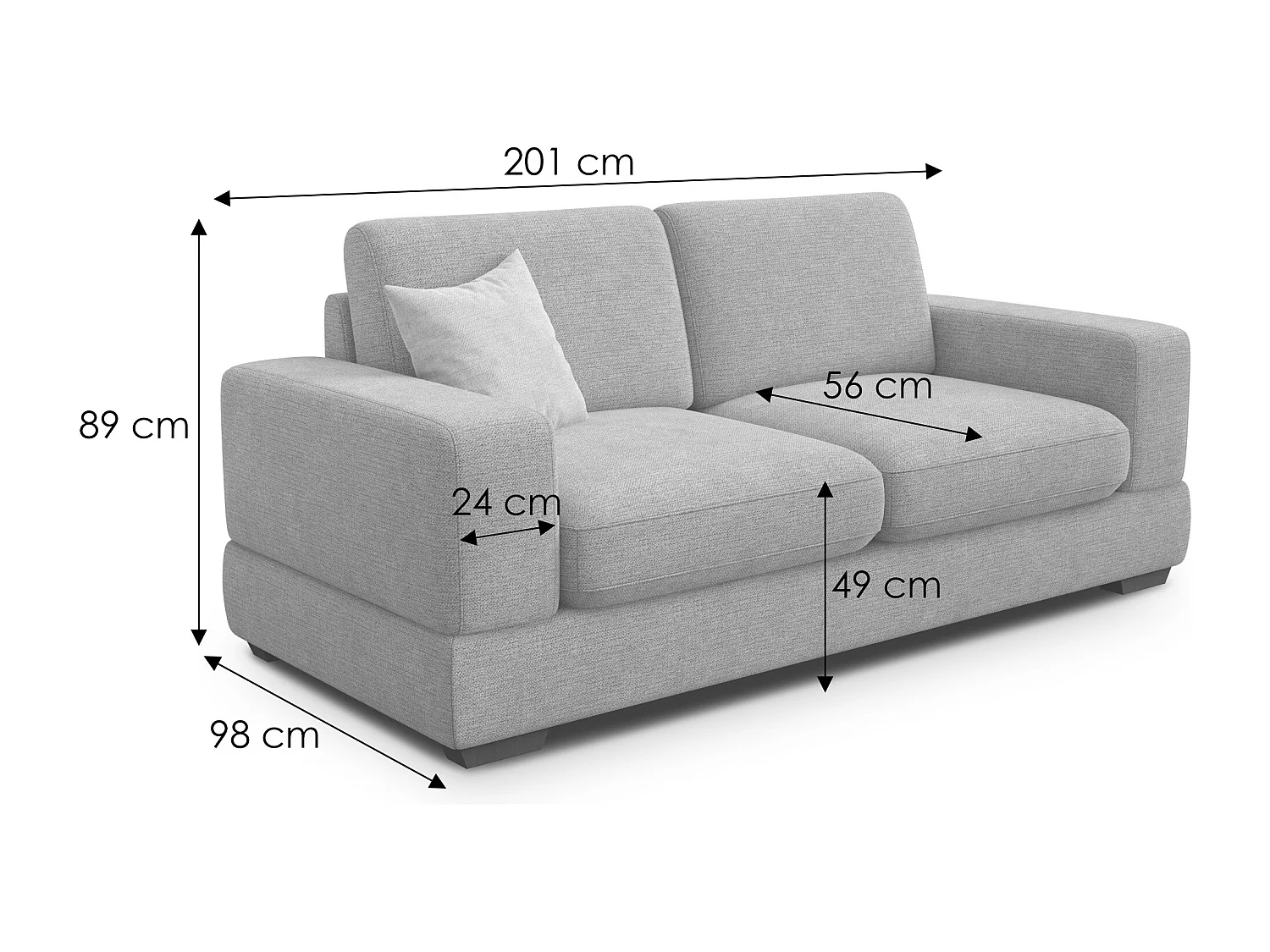 Sofa 3-Sitzer OTTO, taupe