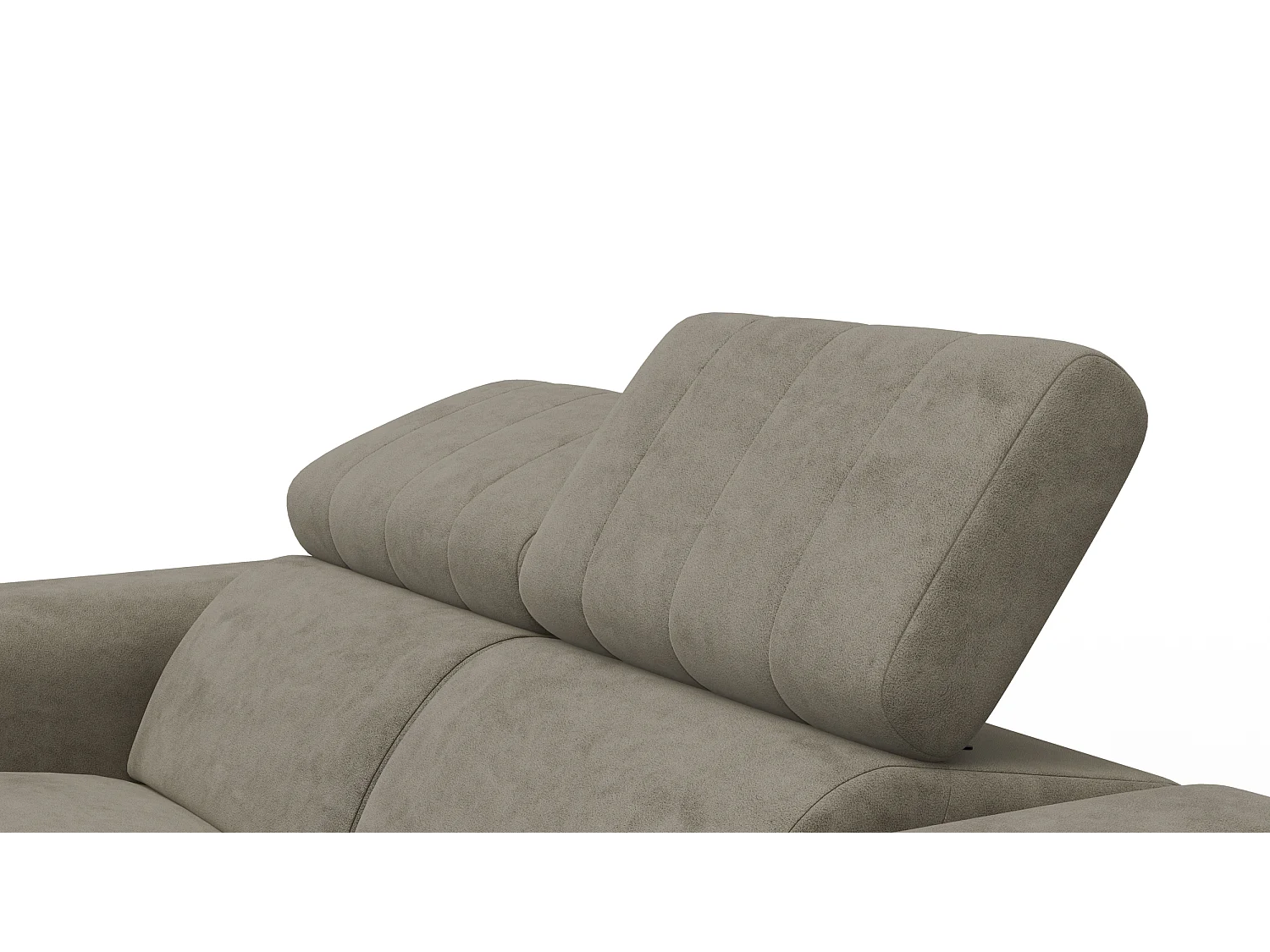 Canapé relax 2 places NORDEL, tissu beige foncé