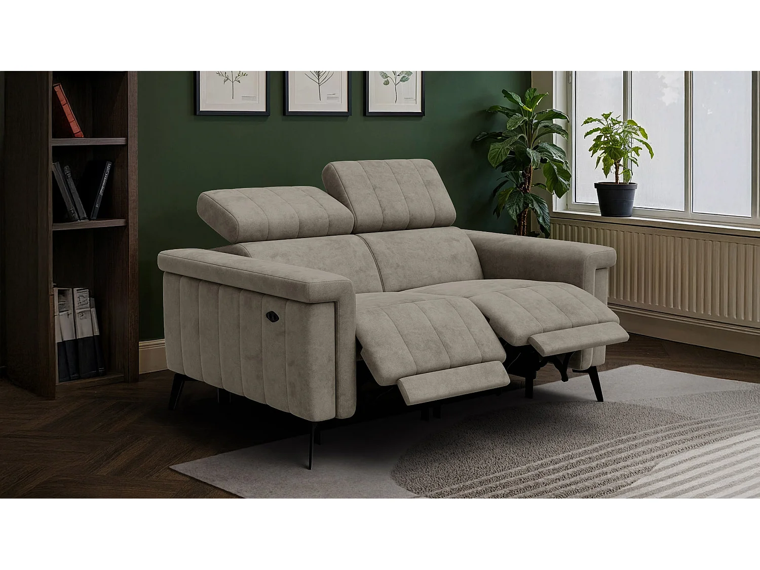 Relaxsofa 2-Sitzer NORDEL, dunkles beige