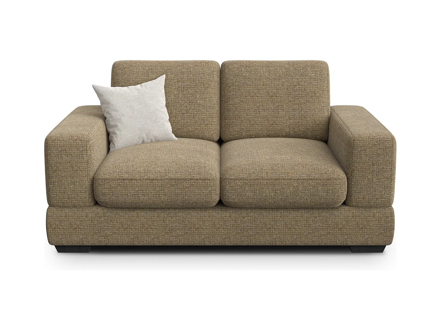 Canapé 2 places OTTO, tissu taupe