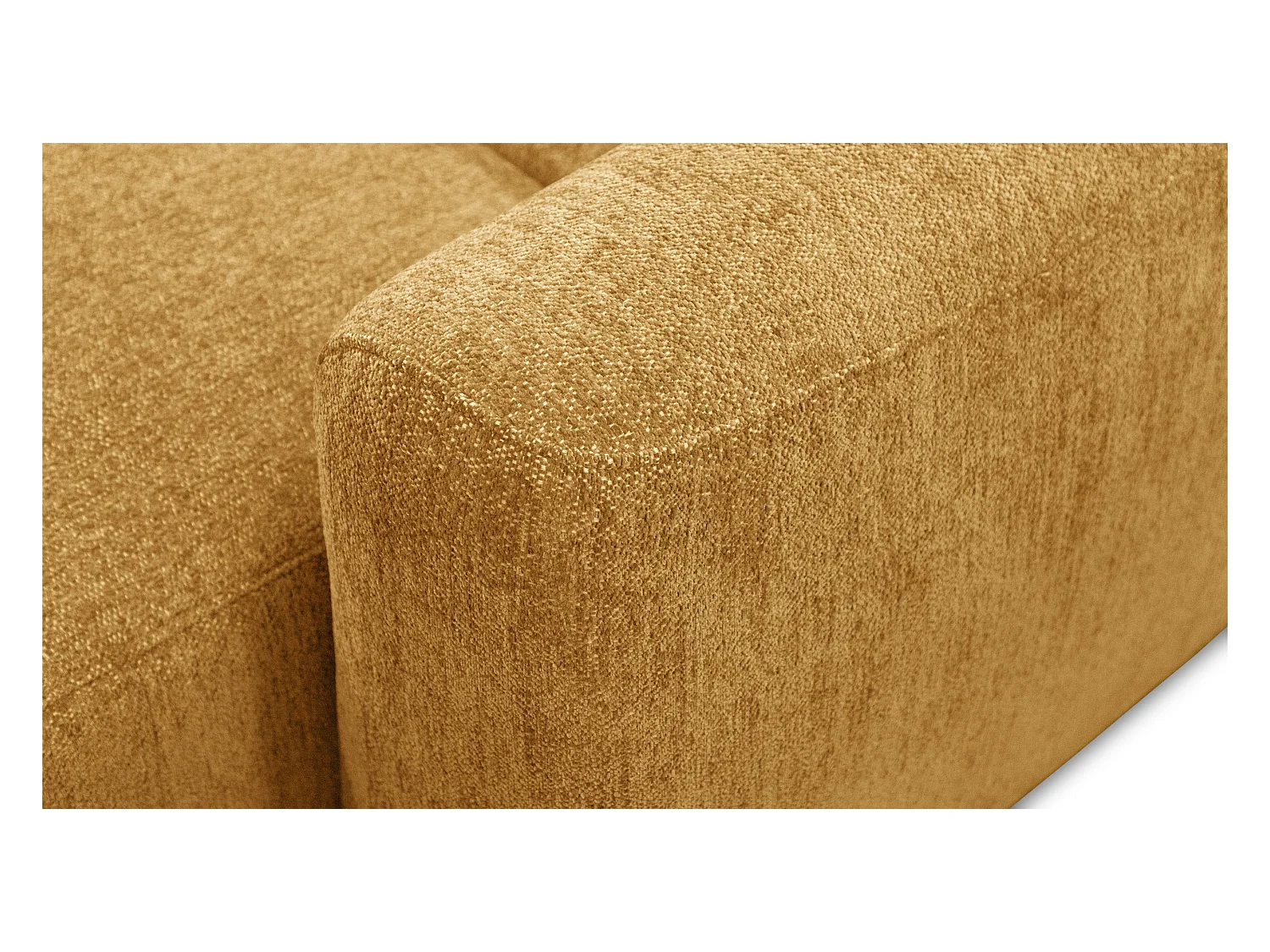 Canapé d'angle 4 places NERO, tissu jaune