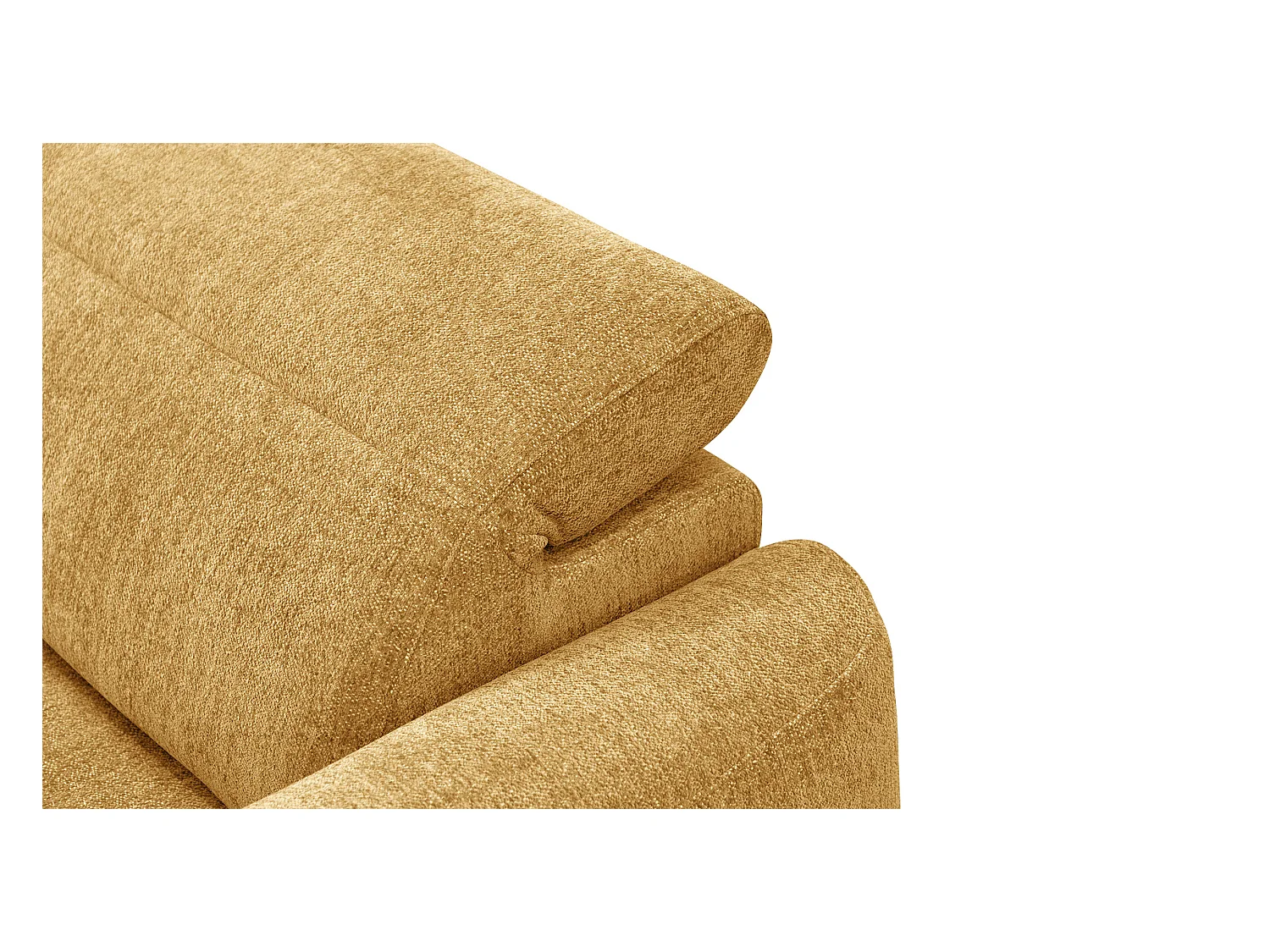 Canapé d'angle 4 places NERO, tissu jaune