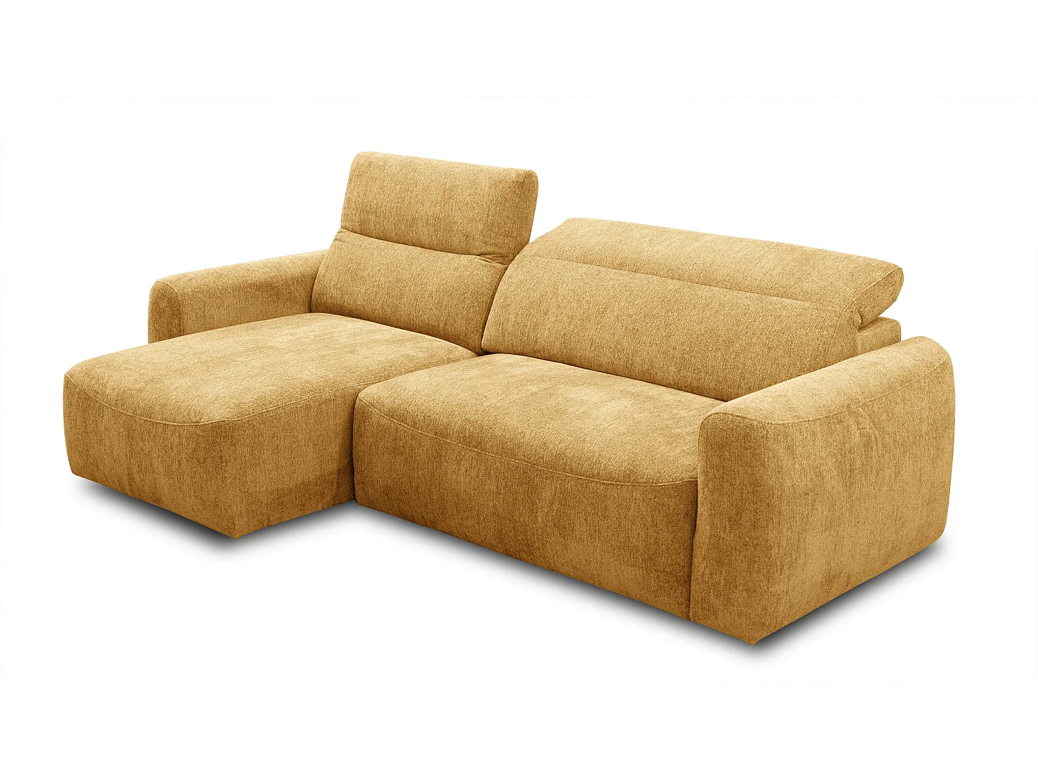 Ecksofa 4-Sitzer links NERO, gelb