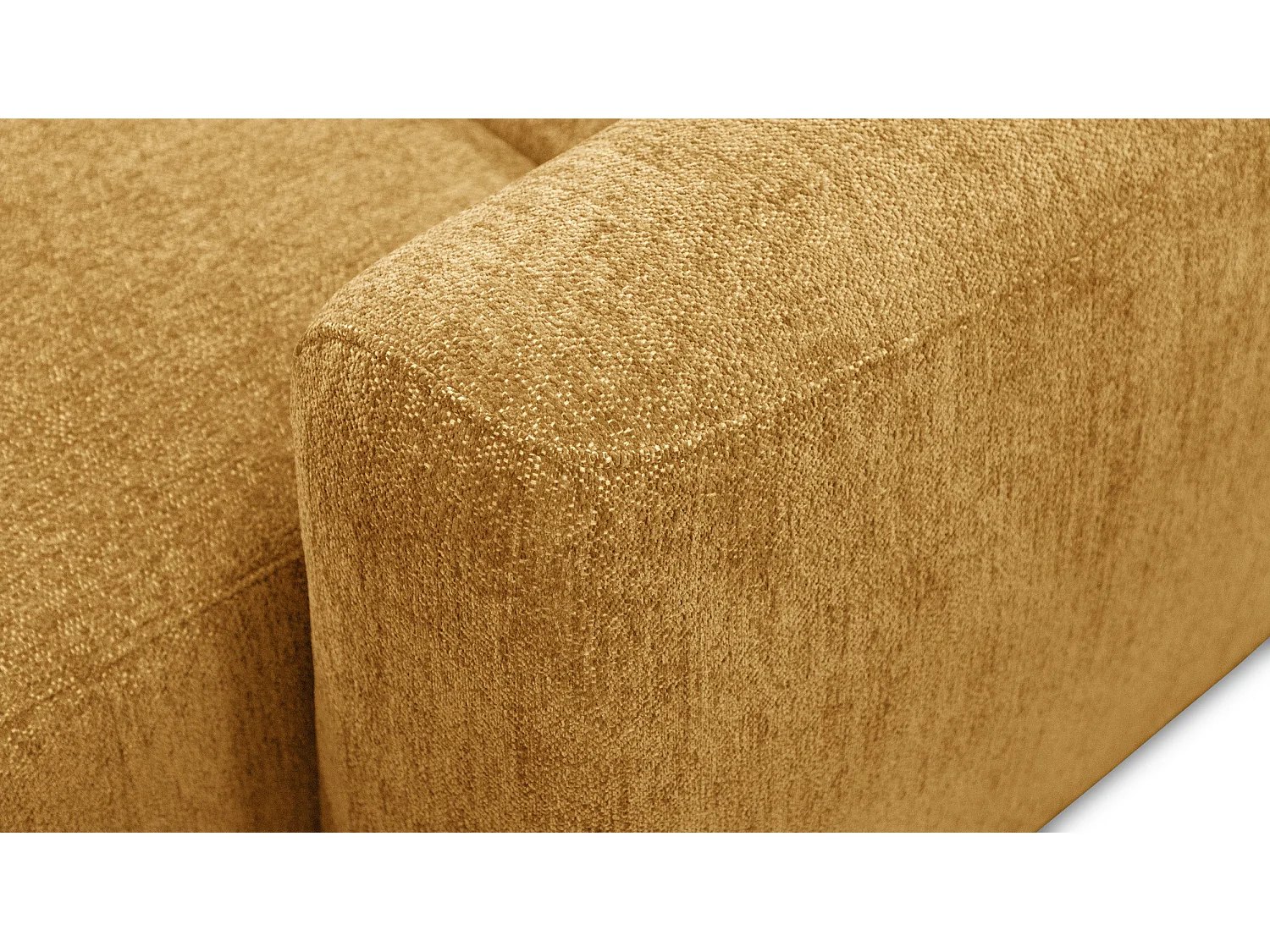 Ecksofa 4-Sitzer links NERO, gelb