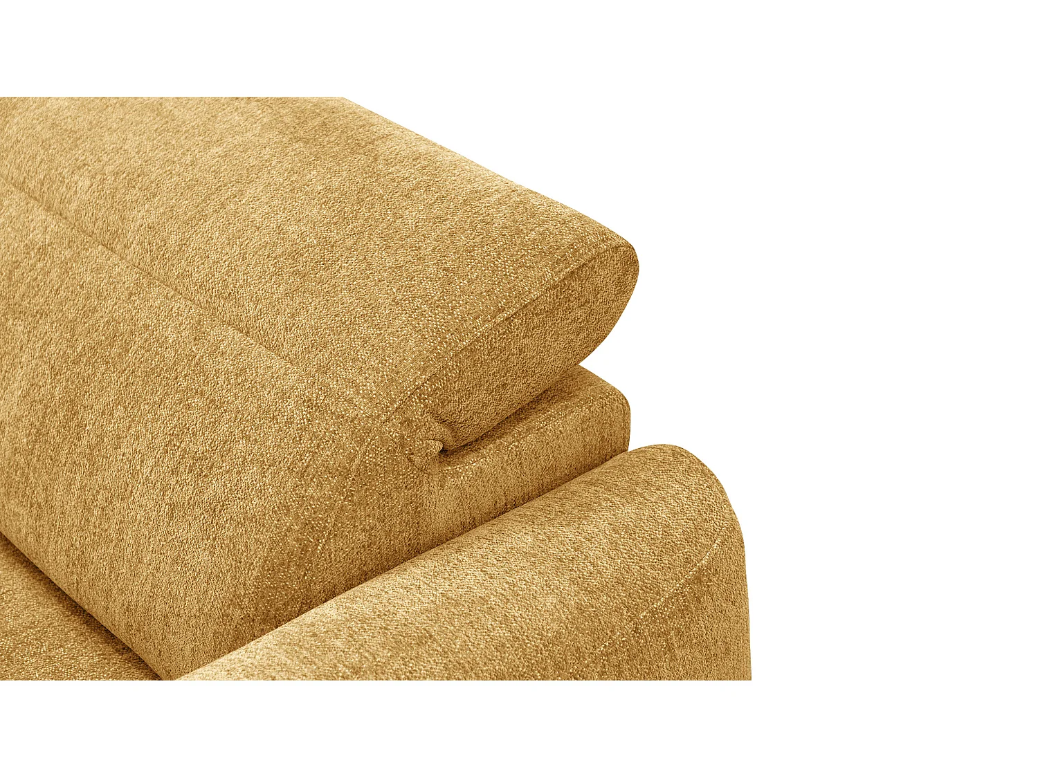 Ecksofa 4-Sitzer links NERO, gelb