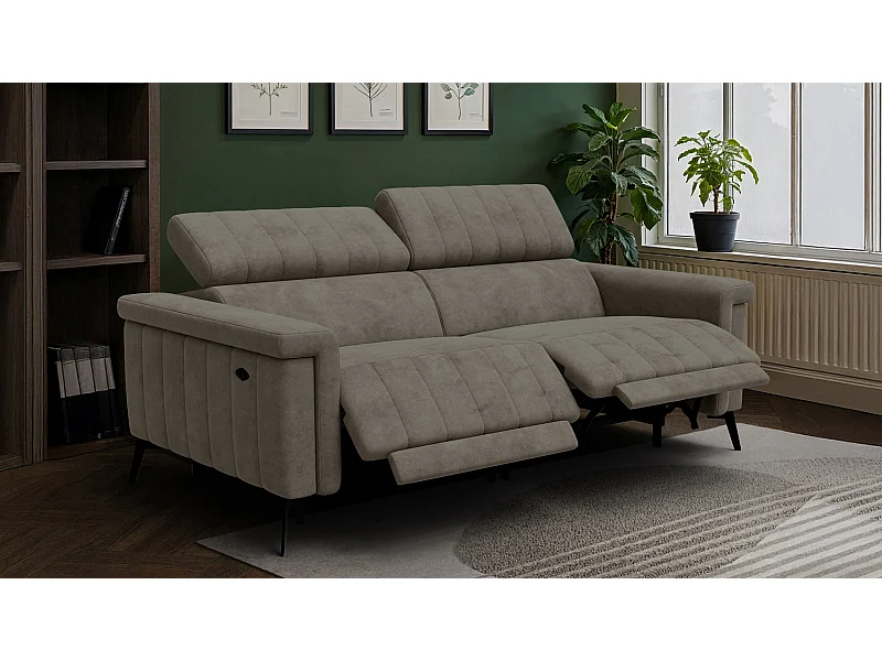 Relaxsofa 3-Sitzer NORDEL, taupe