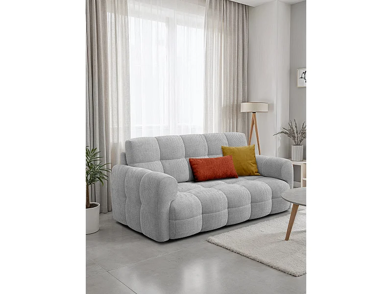 CANAPÉ MELLOW 2,5 places, tissu gris clair