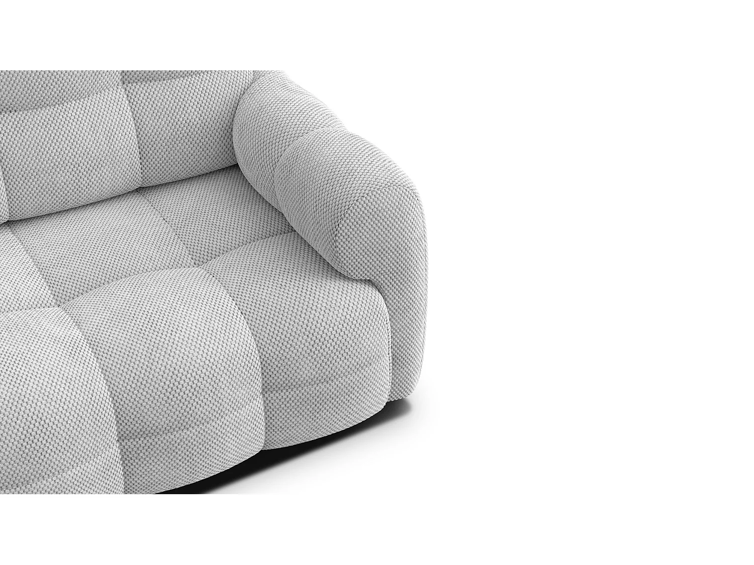 CANAPÉ MELLOW 2,5 places, tissu gris clair