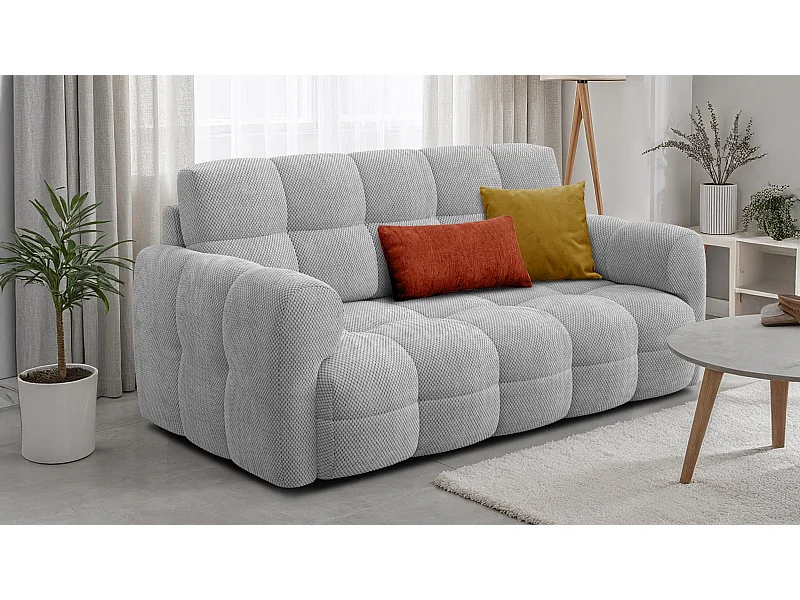 CANAPÉ MELLOW 2,5 places, tissu gris clair