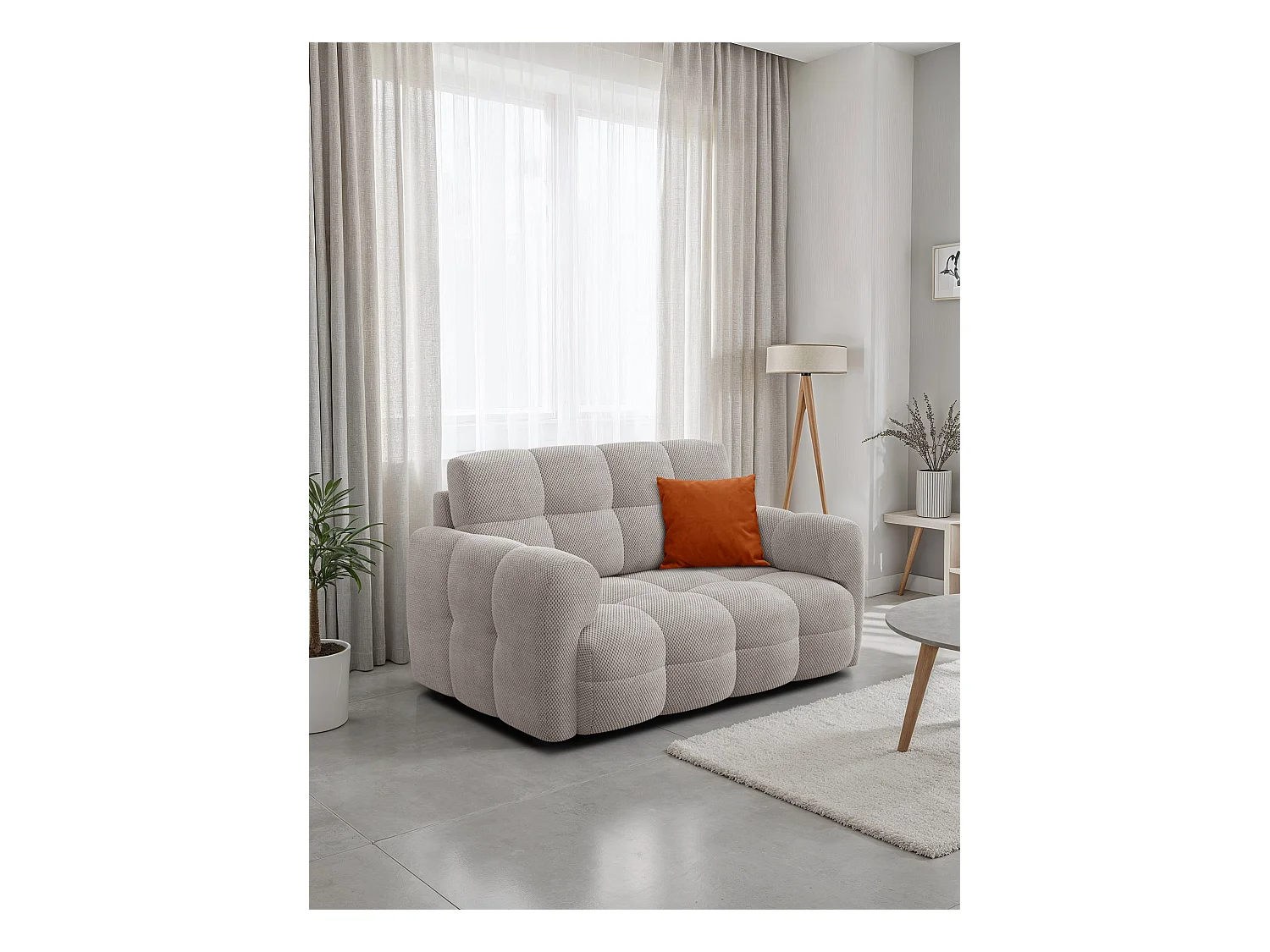 CANAPÉ MELLOW 2 places, tissu beige