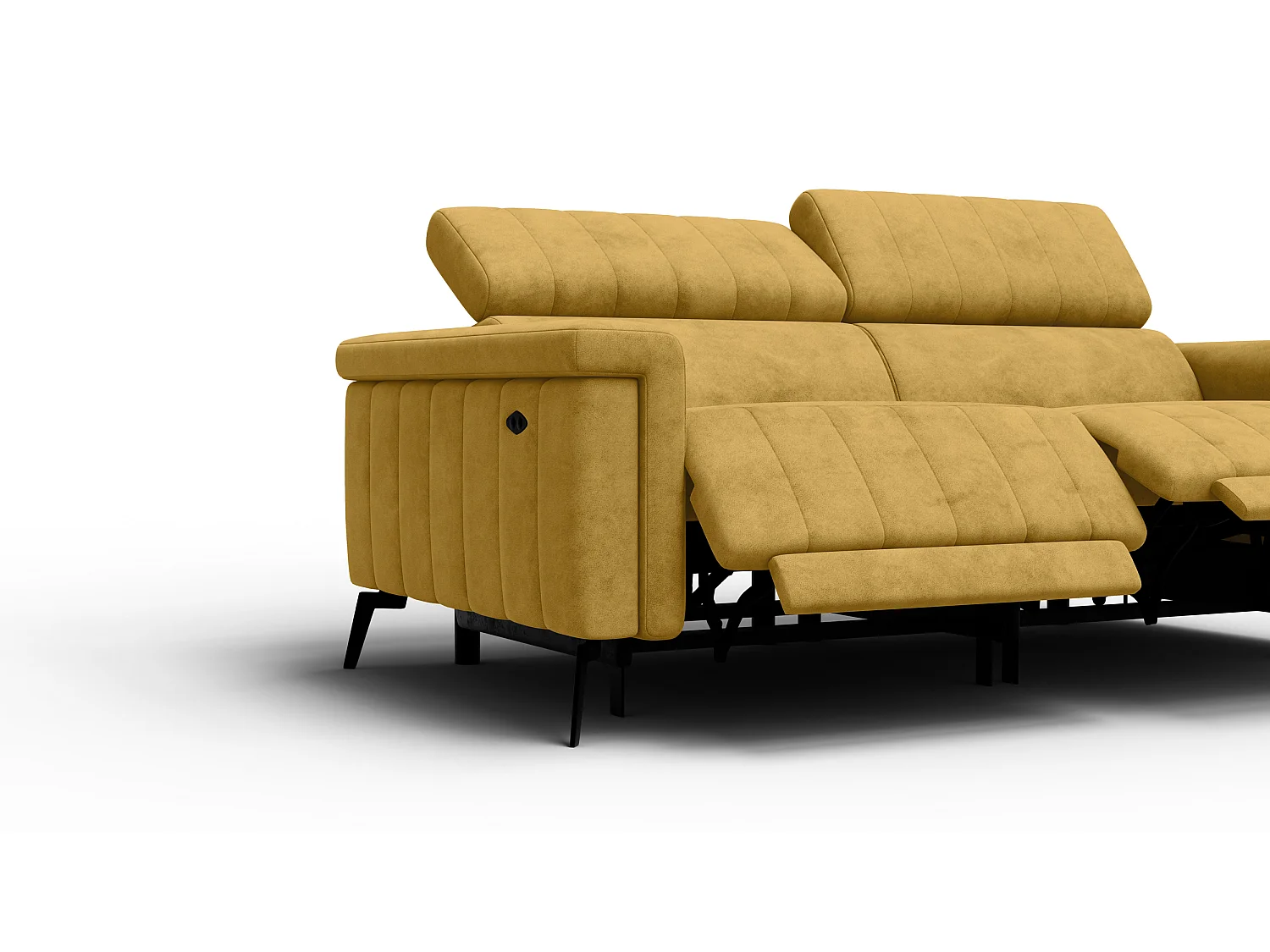 Relaxsofa 3-Sitzer NORDEL, senfgelb