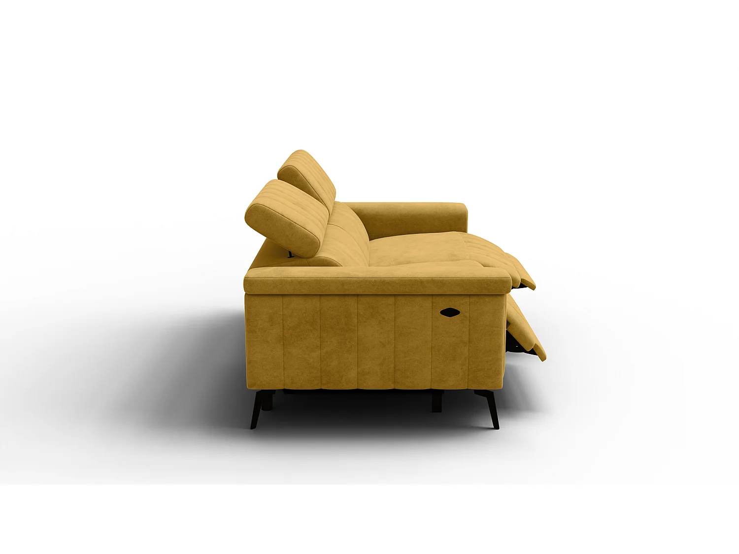 Relaxsofa 3-Sitzer NORDEL, senfgelb