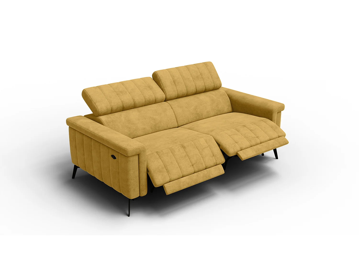 Relaxsofa 3-Sitzer NORDEL, senfgelb