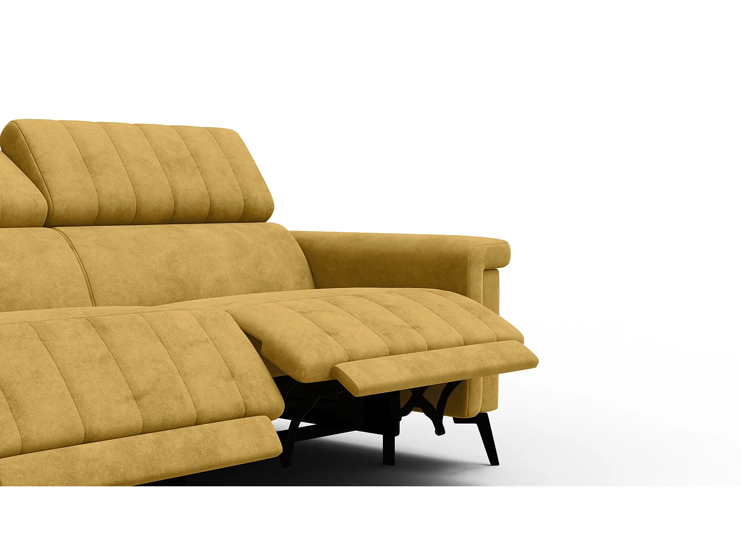 Relaxsofa 3-Sitzer NORDEL, senfgelb