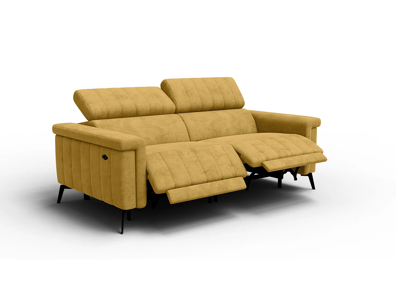 Relaxsofa 3-Sitzer NORDEL, senfgelb