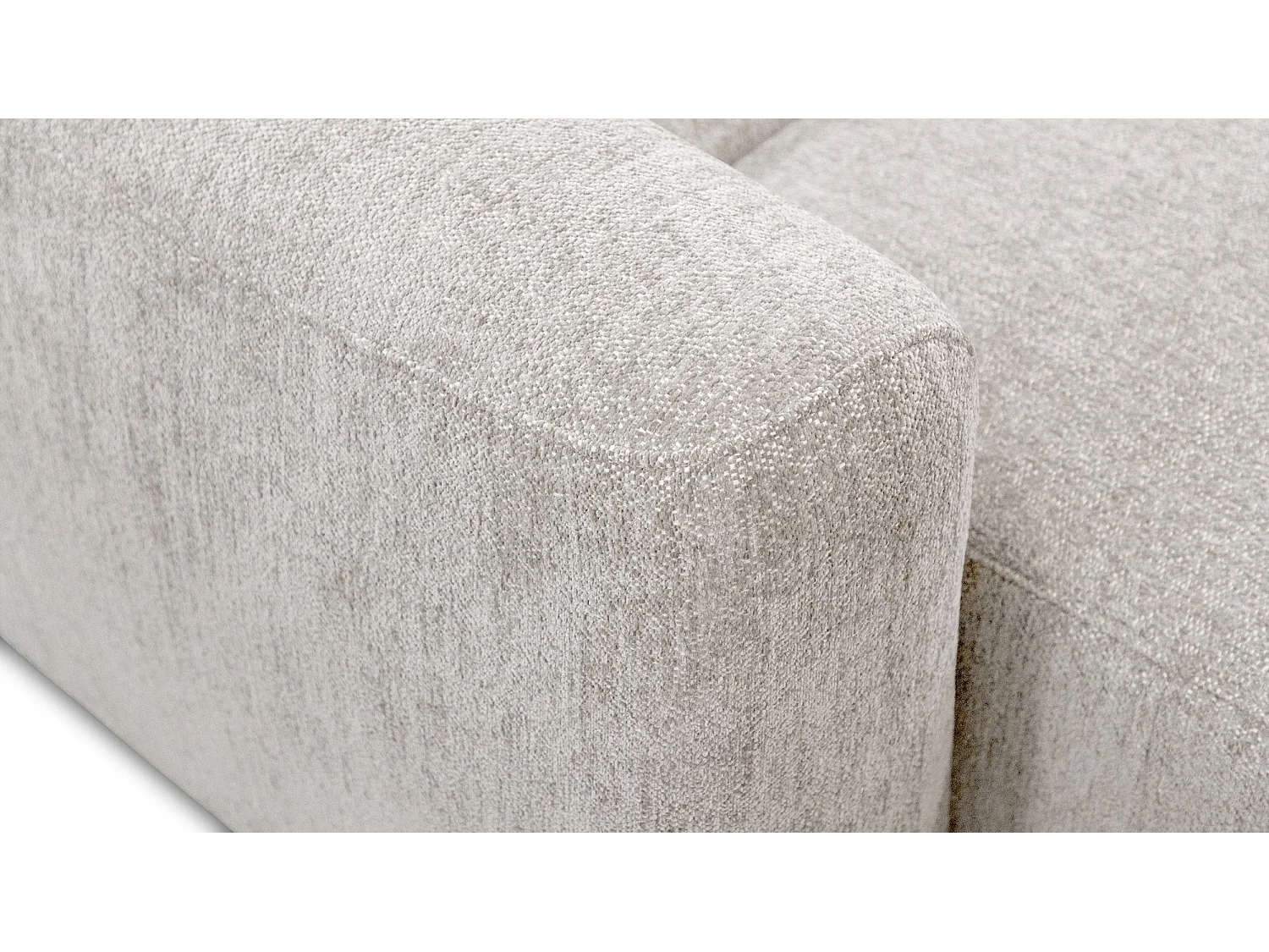 Canapé d'angle 4 places NERO, tissu ecru