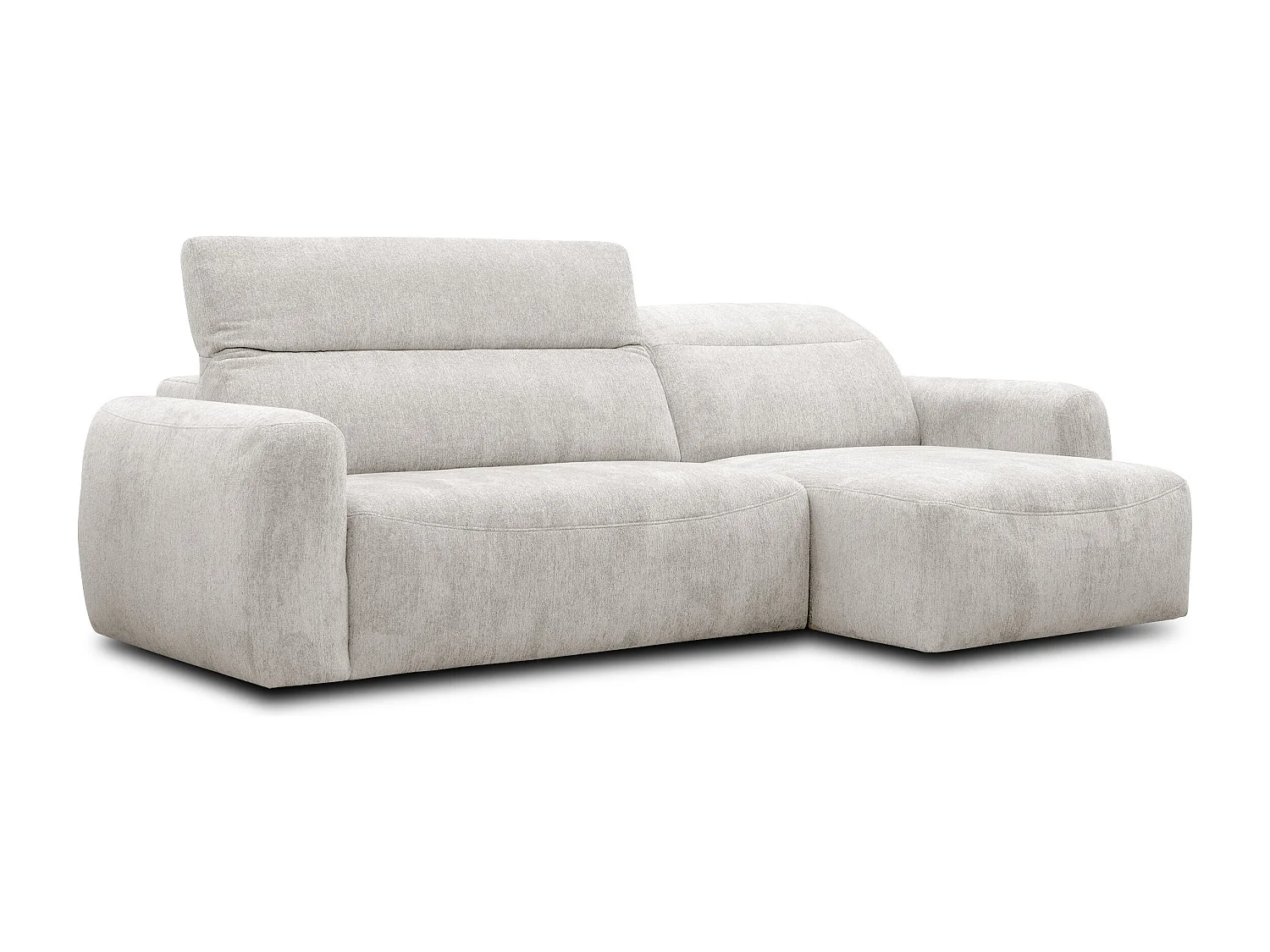 Ecksofa 4-Sitzer rechts NERO, ecru