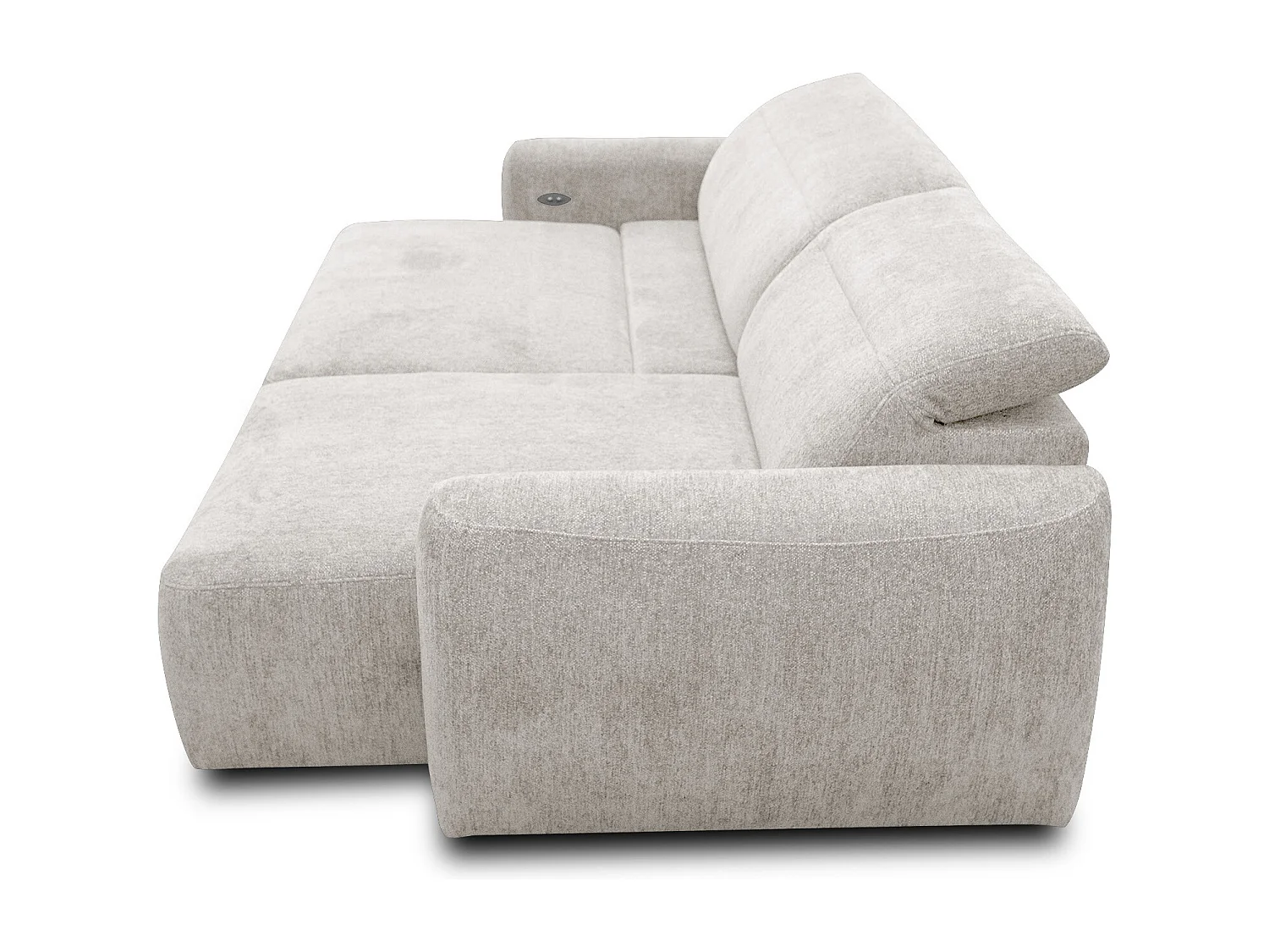 Ecksofa 4-Sitzer rechts NERO, ecru