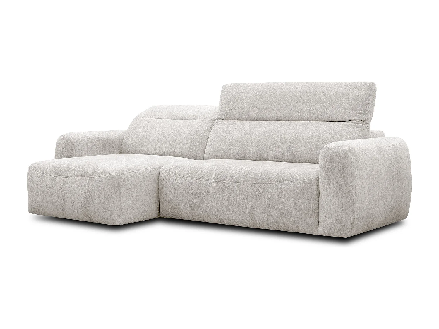 Canapé d'angle 4 places NERO, tissu ecru