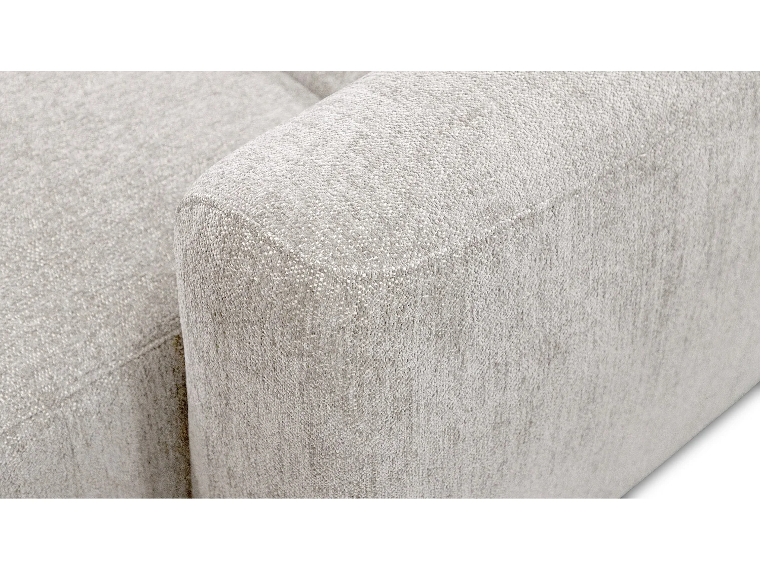 Canapé d'angle 4 places NERO, tissu ecru