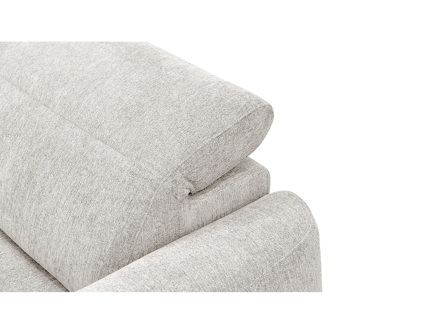 Canapé d'angle 4 places NERO, tissu ecru