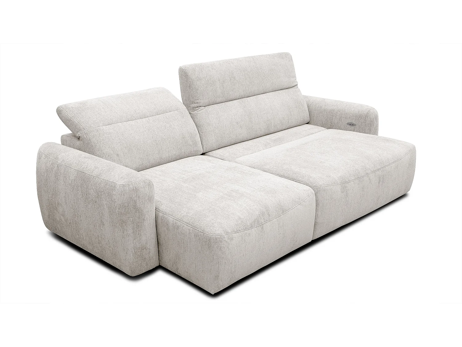 Ecksofa 4-Sitzer links NERO, ecru