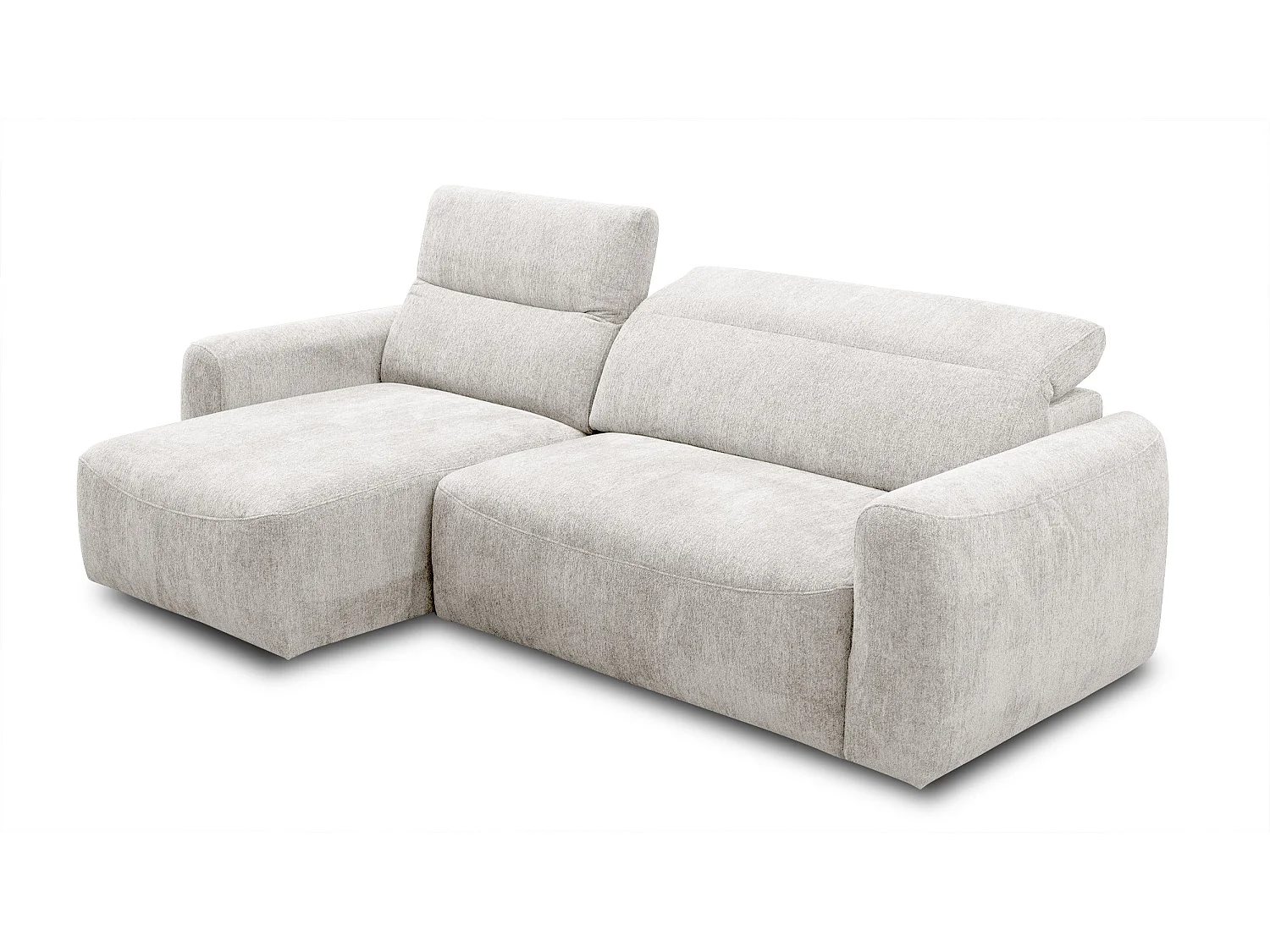Ecksofa 4-Sitzer links NERO, ecru