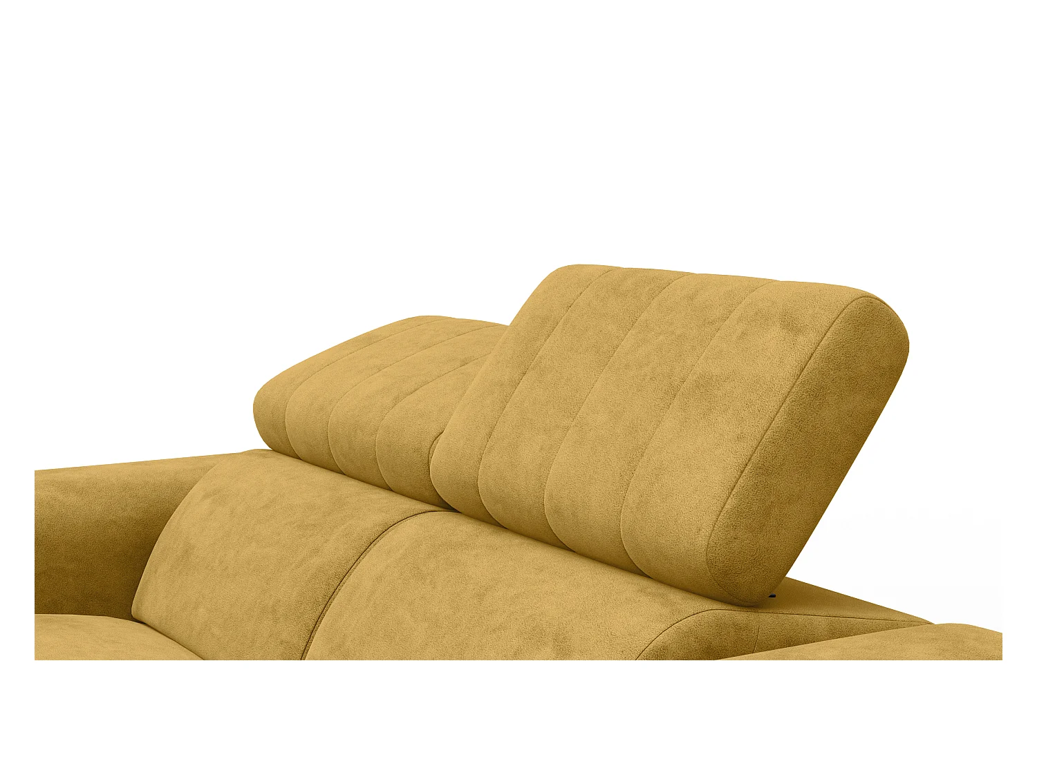 Canapé relax 2 places NORDEL, tissu moutarde