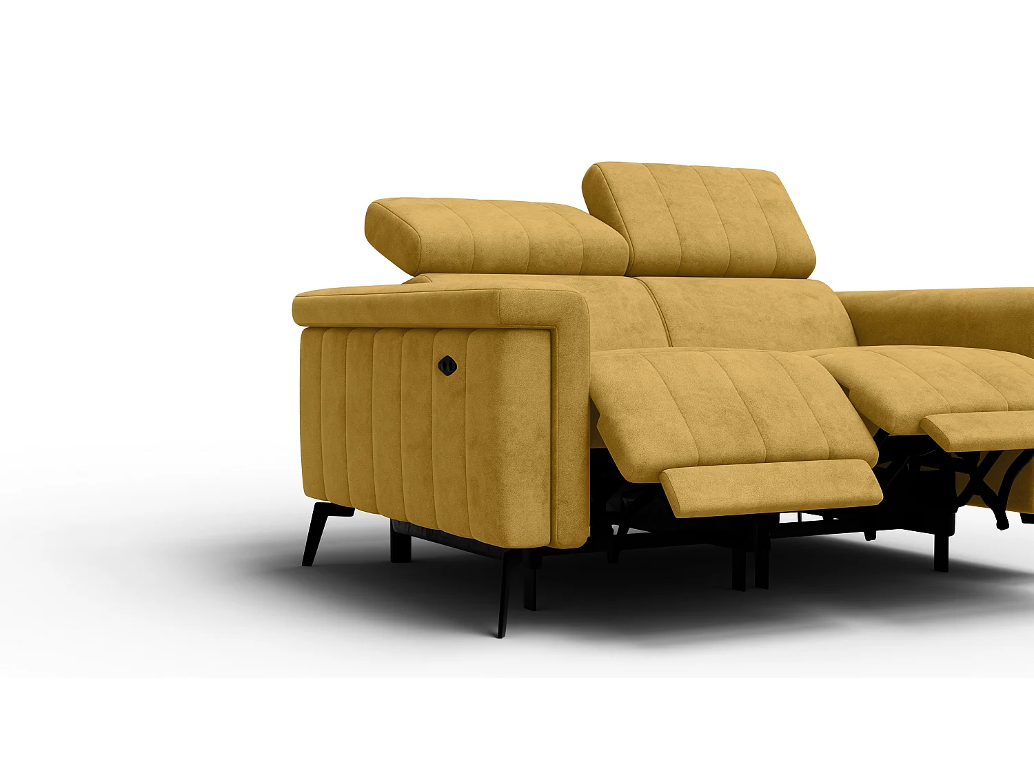 Relaxsofa 2-Sitzer NORDEL, senfgelb