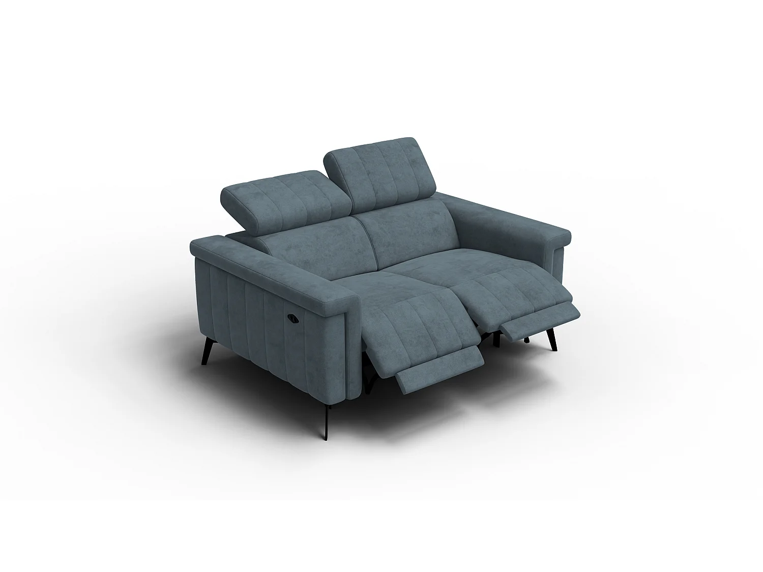 Relaxsofa 2-Sitzer NORDEL, blaugrau
