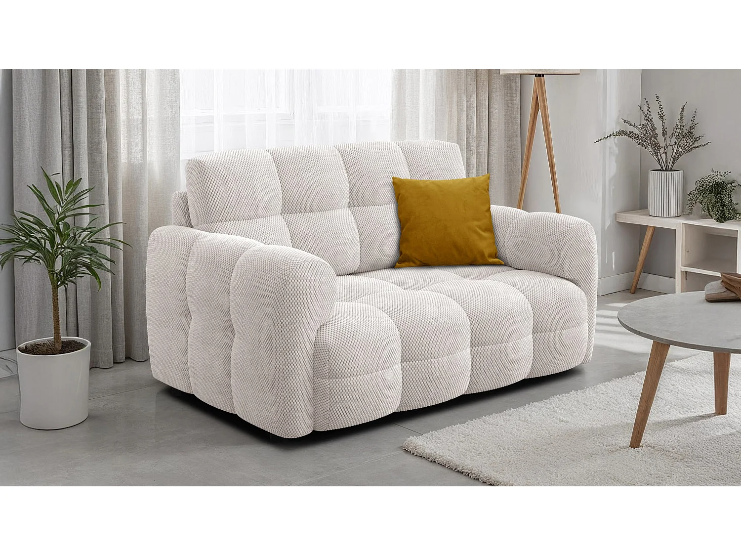 Sofa 2-Sitzer MELLOW, creme