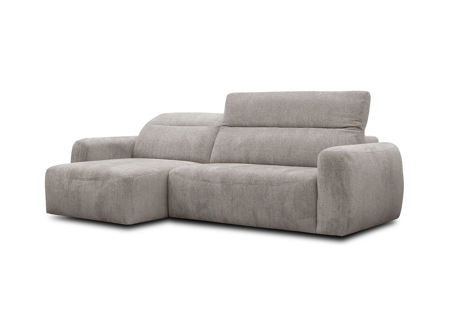 Canapé d'angle 4 places NERO, tissu beige