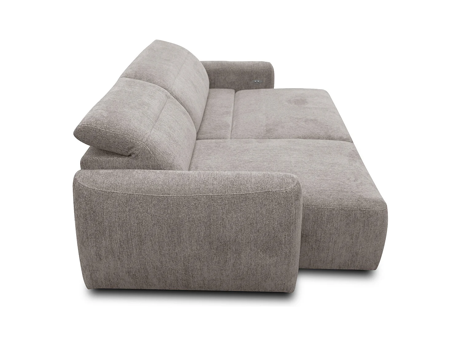 Canapé d'angle 4 places NERO, tissu beige