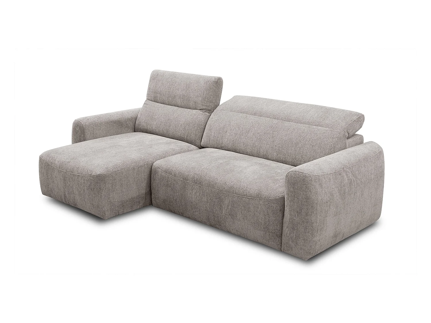 Canapé d'angle 4 places NERO, tissu beige