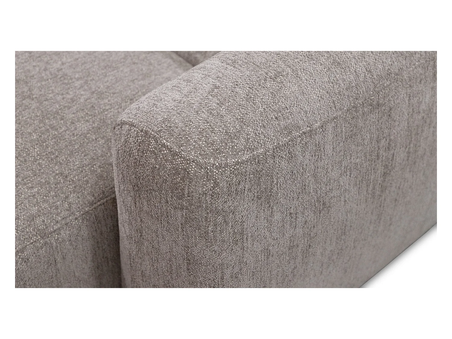 Canapé d'angle 4 places NERO, tissu beige