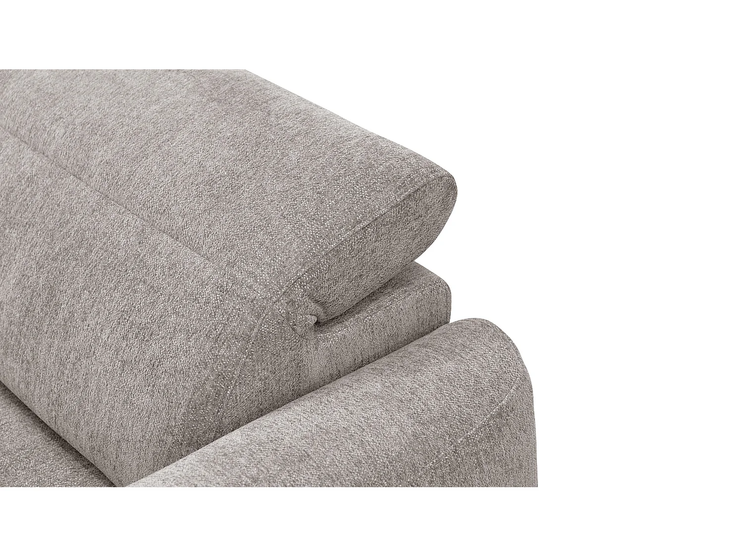 Ecksofa 4-Sitzer links NERO, dunkelbeige