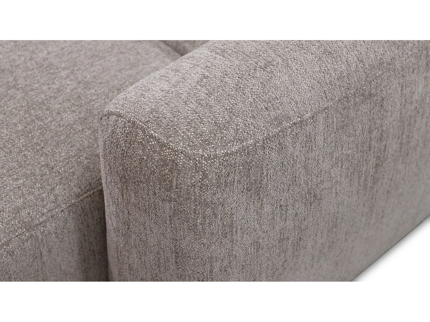 Ecksofa 4-Sitzer links NERO, dunkelbeige