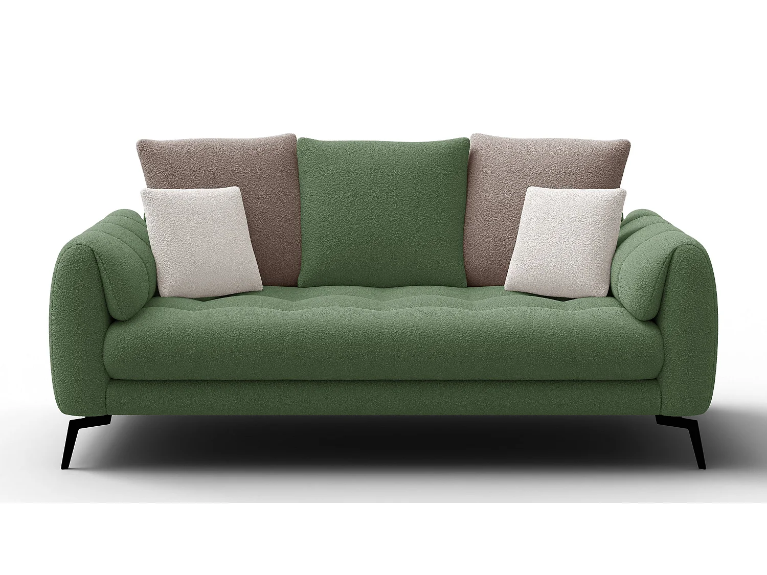 Sofa 2,5-Sitzer CALME, olive und beige