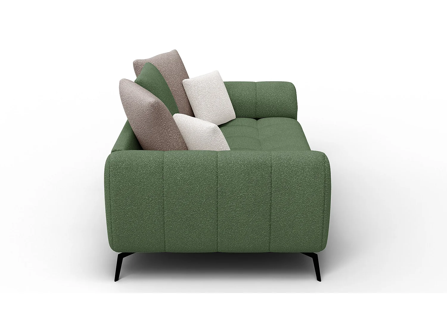 Sofa 2,5-Sitzer CALME, olive und beige