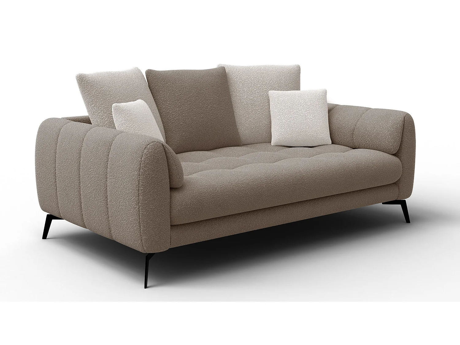 Sofa 2,5-Sitzer CALME, beige und écru