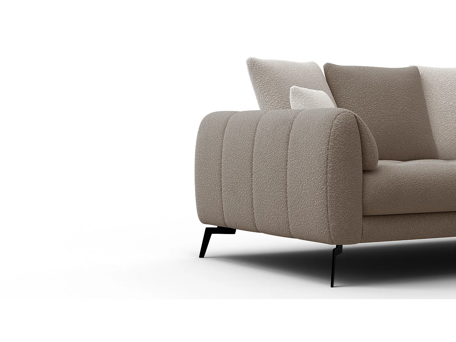 Sofa 2,5-Sitzer CALME, beige und écru