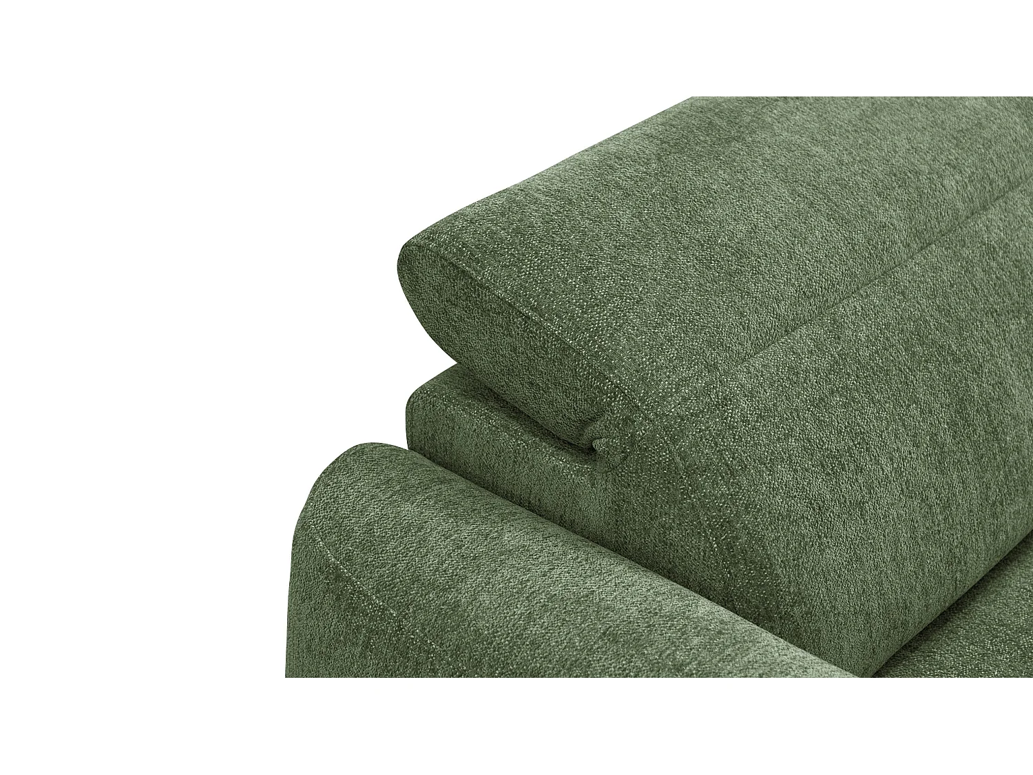 Canapé d'angle 4 places NERO, tissu vert