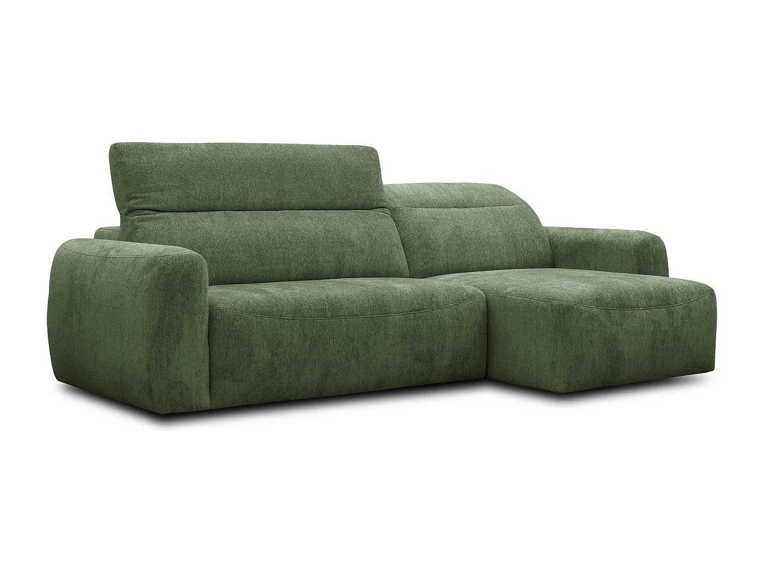 Ecksofa 4-Sitzer rechts NERO, dunkelgrün