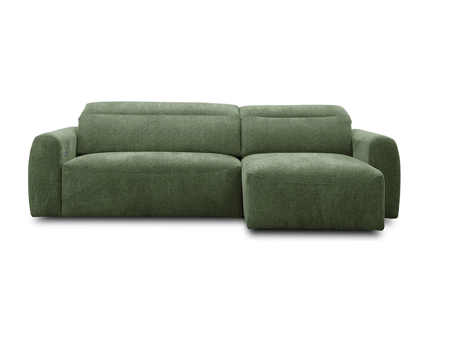 Ecksofa 4-Sitzer rechts NERO, dunkelgrün