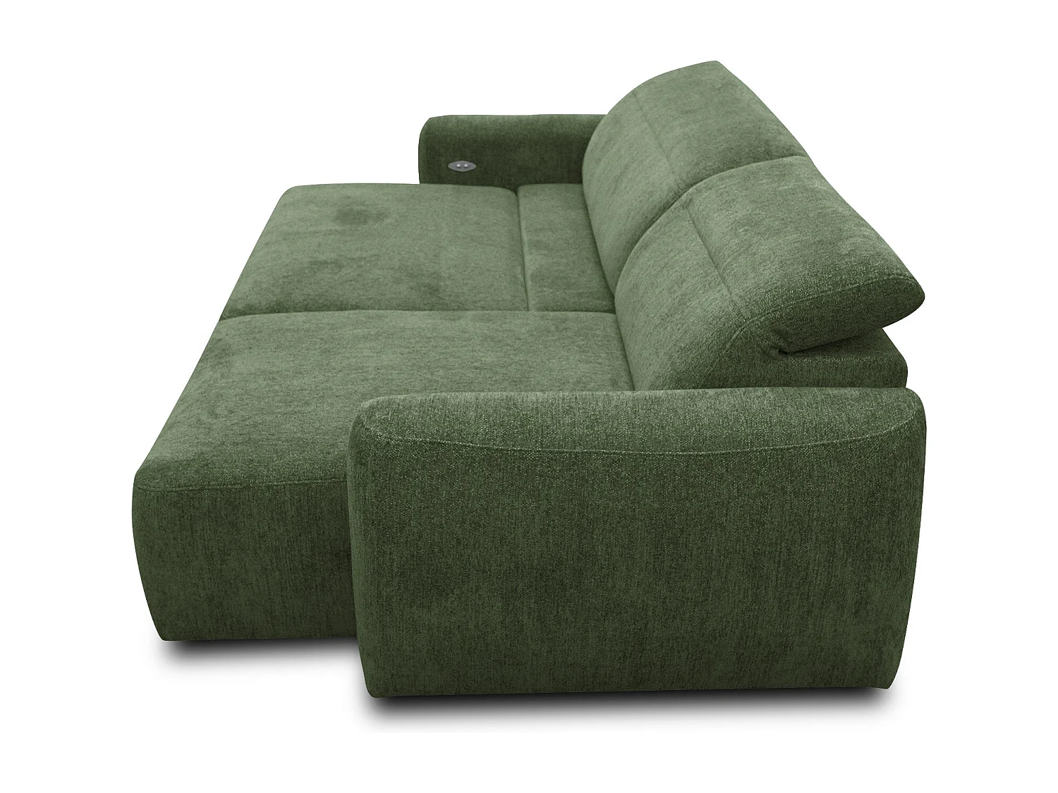 Ecksofa 4-Sitzer rechts NERO, dunkelgrün