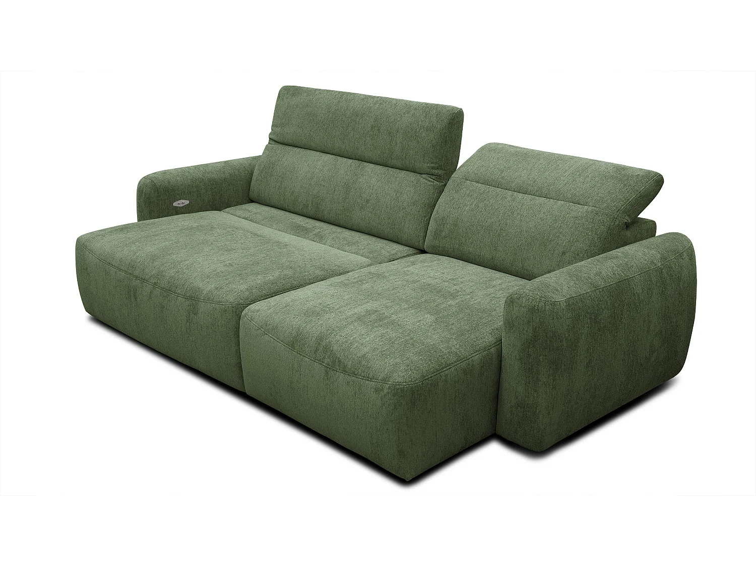 Ecksofa 4-Sitzer rechts NERO, dunkelgrün