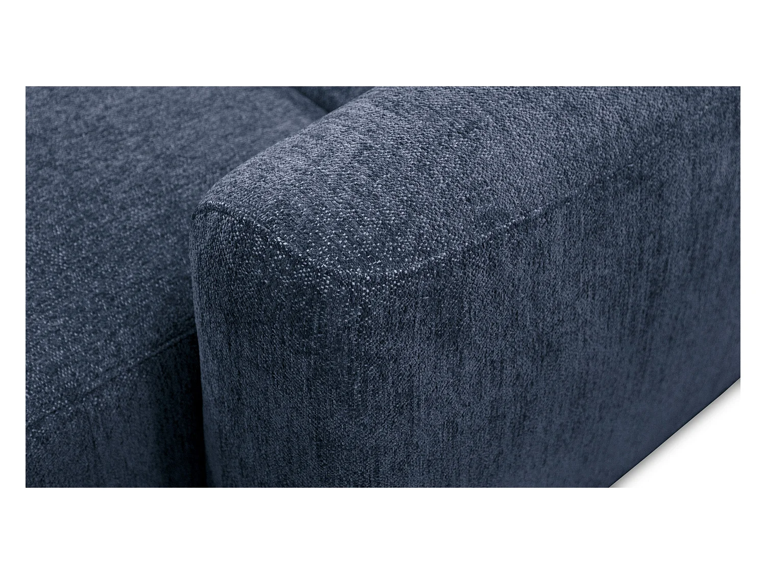 Canapé d'angle 4 places NERO, tissu bleu marine