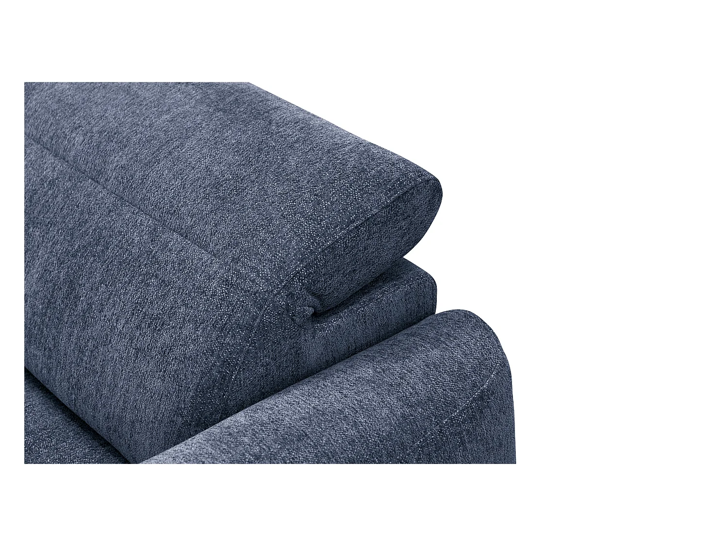 Canapé d'angle 4 places NERO, tissu bleu marine