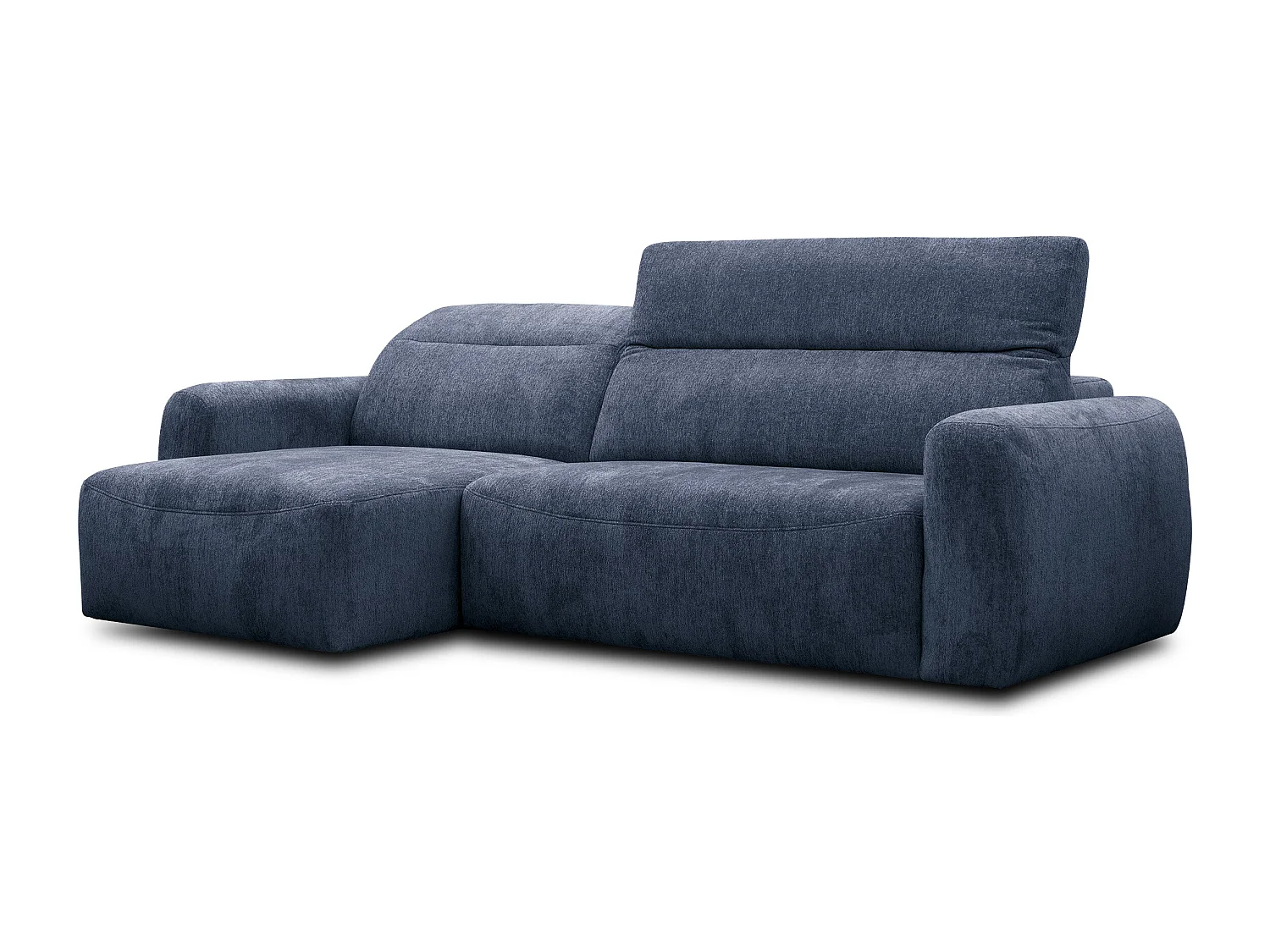 Ecksofa 4-Sitzer links NERO, dunkelblau